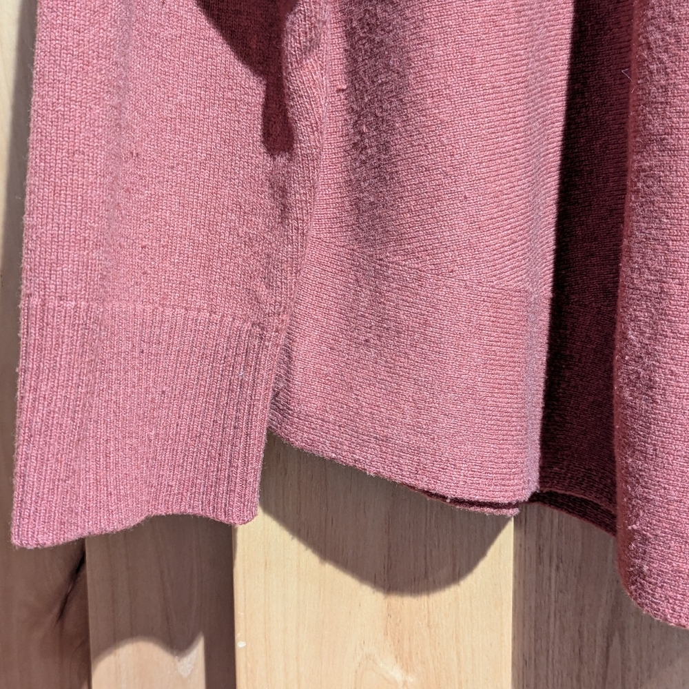 Eileen Fisher 100% Wool Turtleneck Sweater Oversized Rose Pink Sz XL - Picture 5 of 5